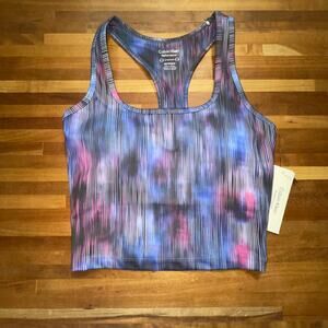 Calvin Klein Women's Low Impact Crop Top - Blur Movement Lotus XS